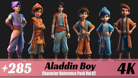 +285 Aladdin Boy |4K | Character Reference Pack Vol.02