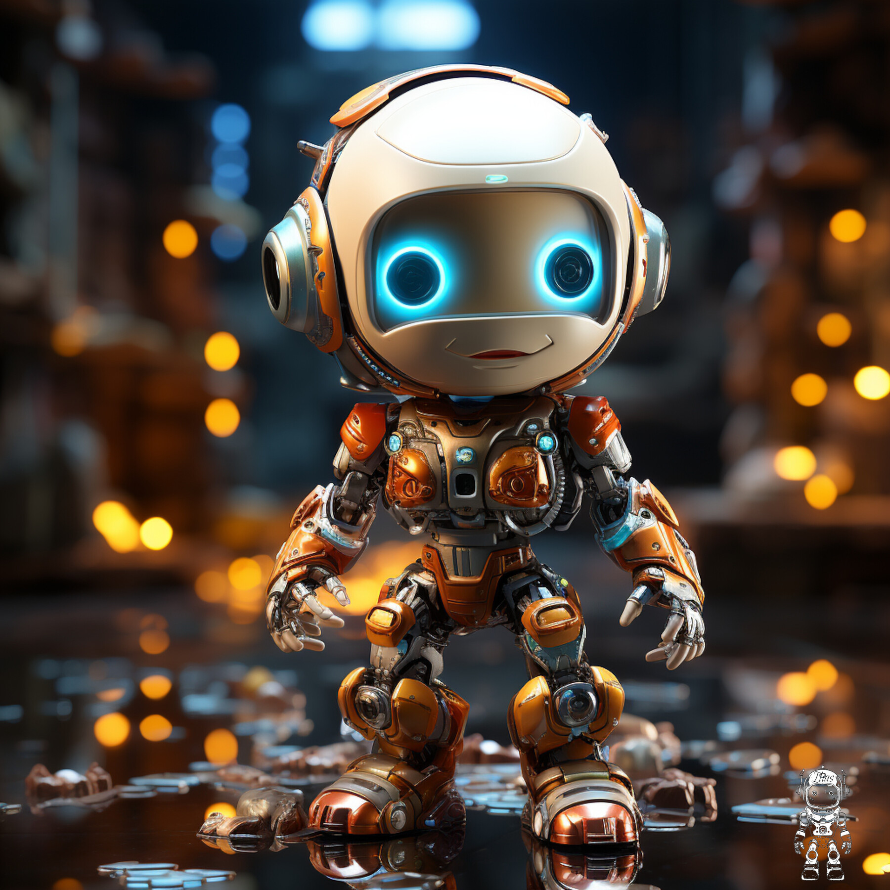 ArtStation - Cute Humanoid Robots illustrations in 4K | Artworks