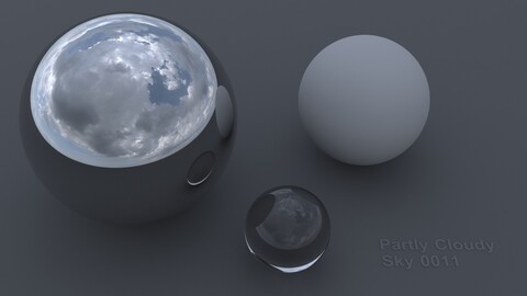 HDRI Hemispherical Partly Cloudy Sky 11