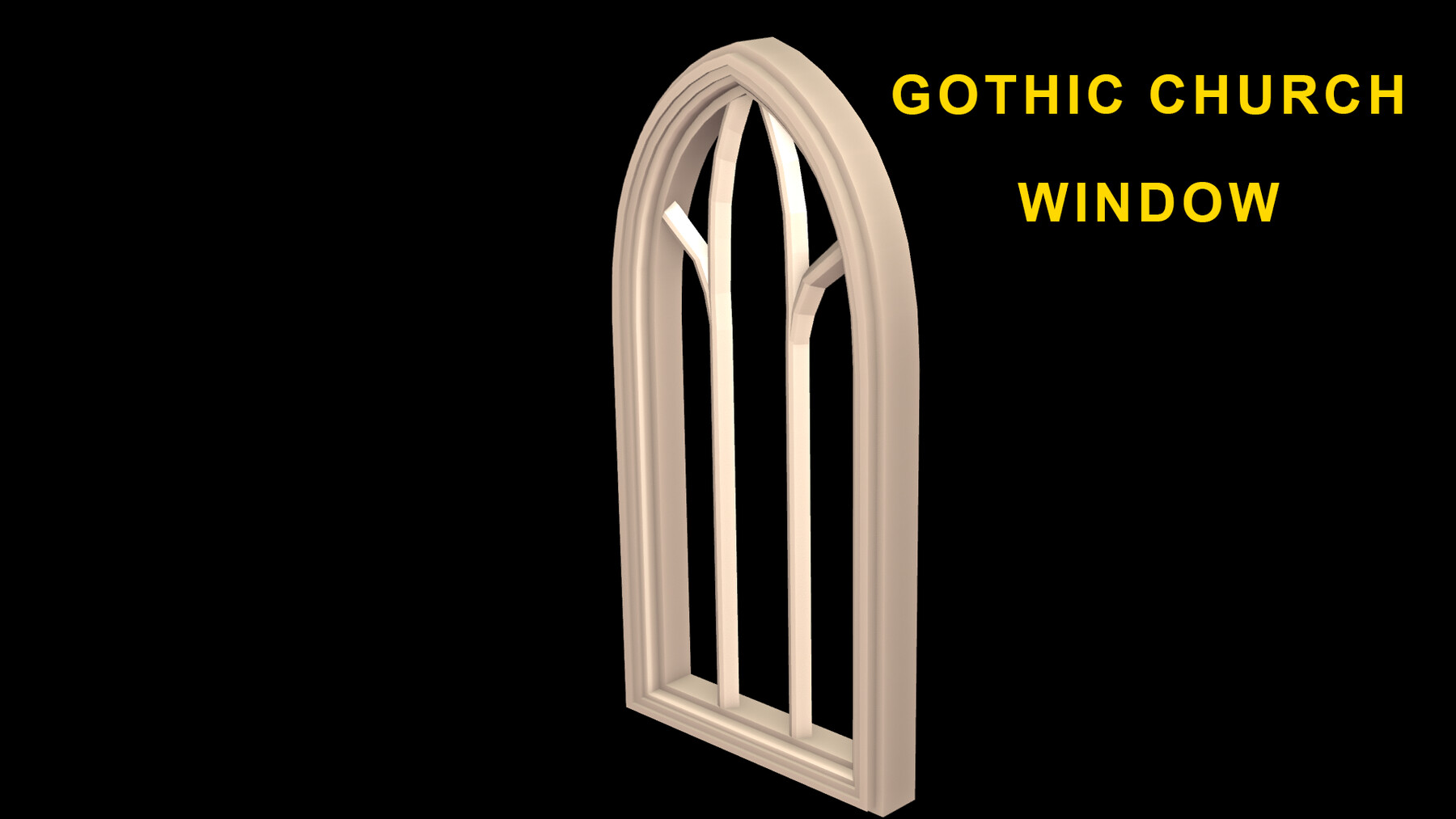 ArtStation - Gothic gedling notts window 3D asset | Game Assets