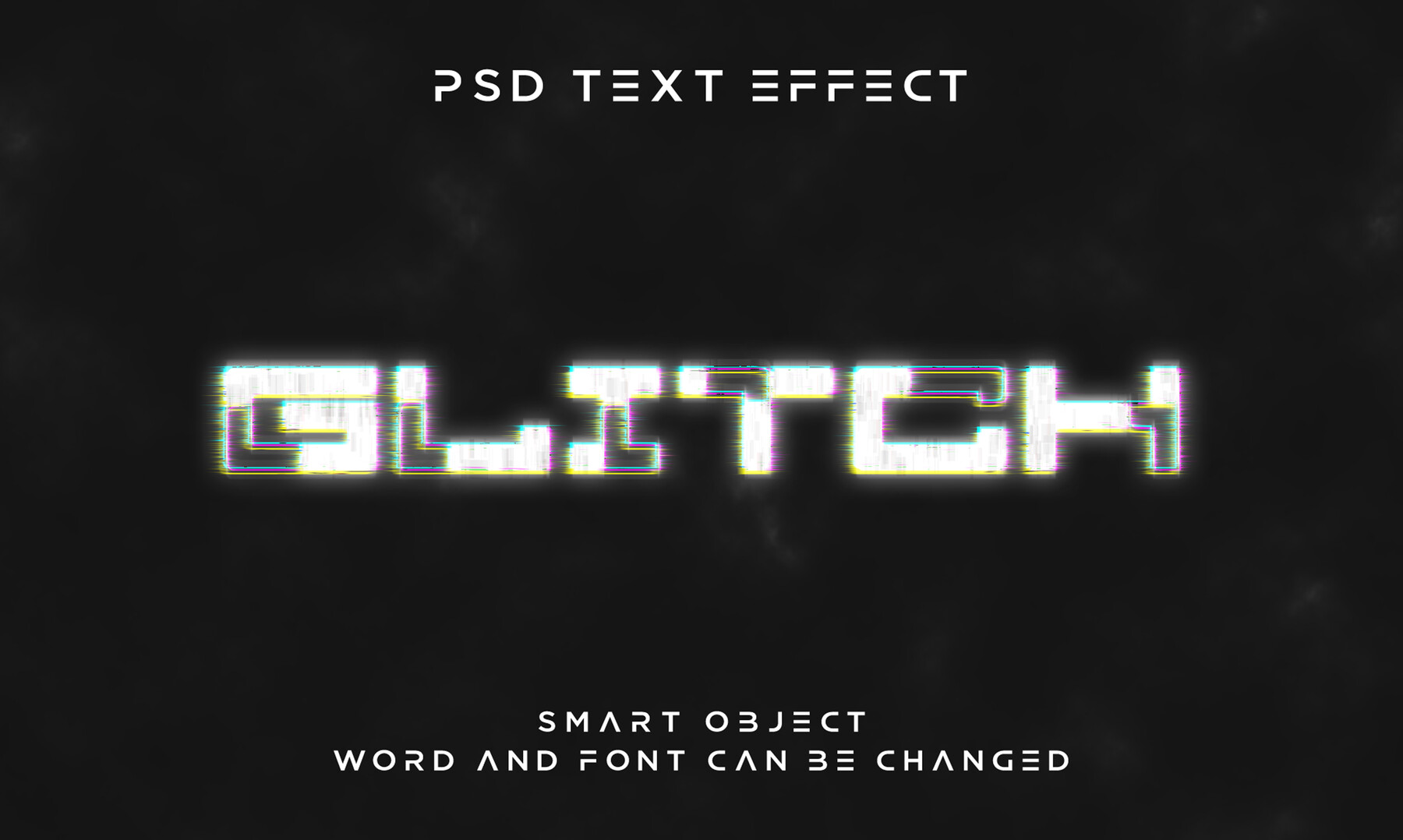 Glitch Effect 3D Text