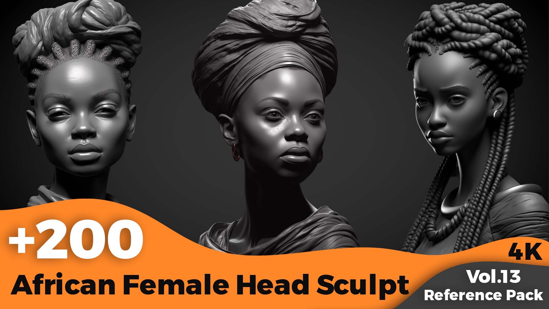 ArtStation - +200 African Female Head Sculpt (4K) | Artworks