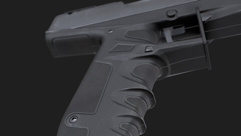 Low Poly Sci fi Handgun Concept