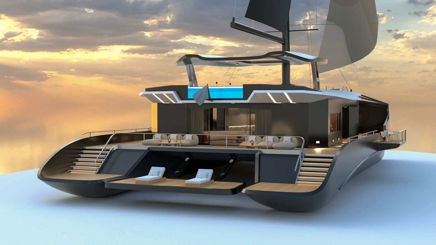 ArtStation - VR Luxury Catamaran Yacht | Metaverse | Baked | Game Assets