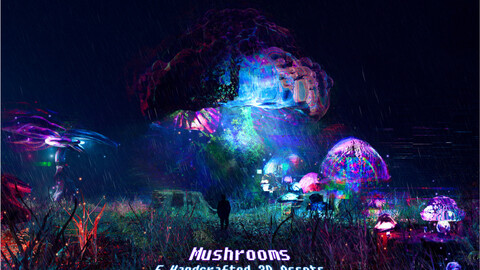 Mushrooms - 3D Handcrafted Assets