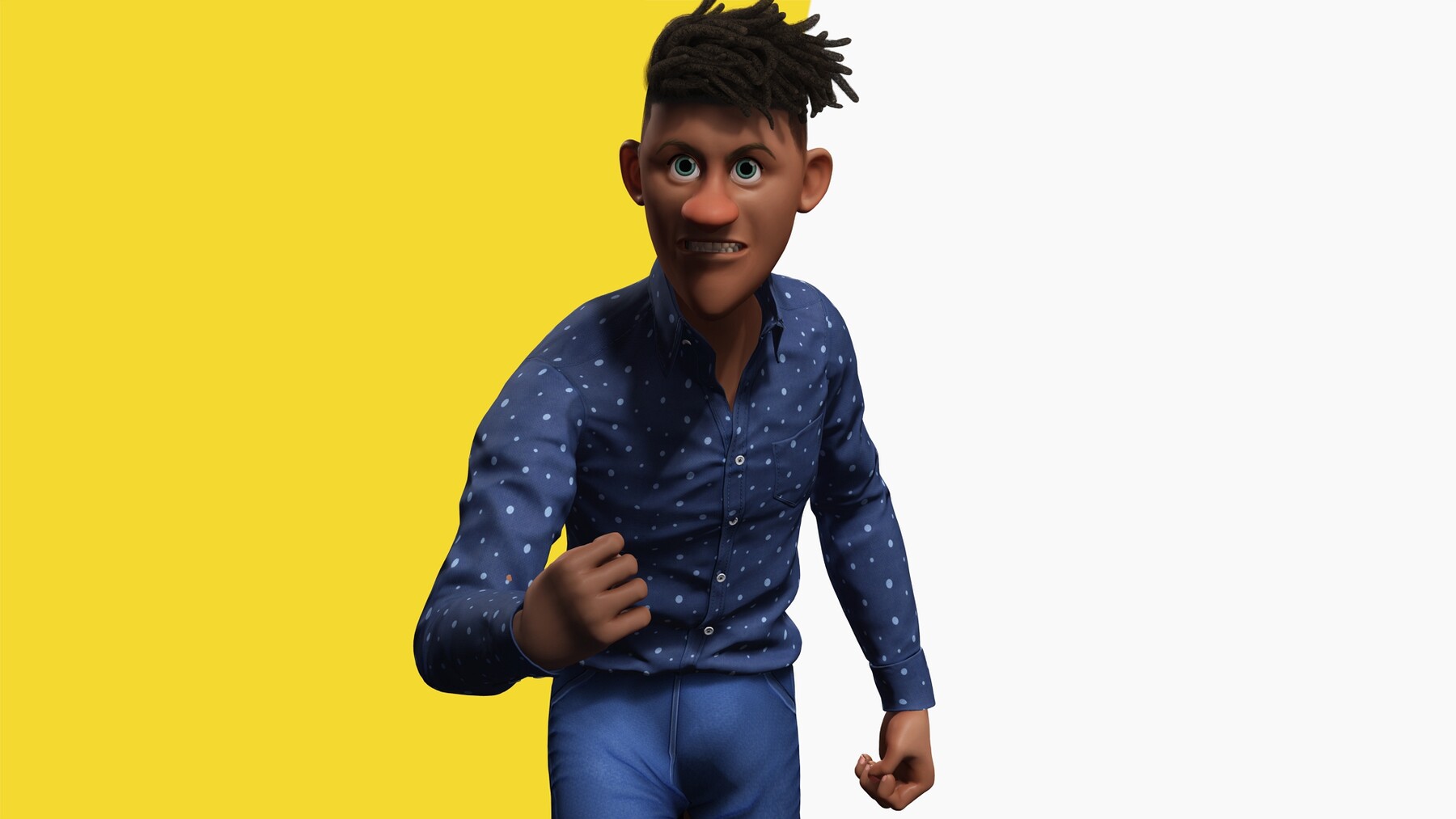 ArtStation - Cartoon Black Man Teen young Rigged 3D | Resources