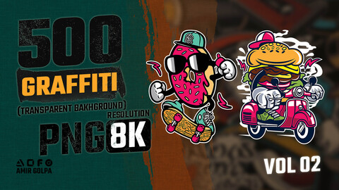 500 Graffiti png 8k vol 02 (Hand Painted, Alpha, Seamless, Street Art, Patterns, Decals, Urban environments, Drawn, Tattoo, Print, Transparent, Flowers, Girls, Abstract, Stickers, Anime characters, Kings, Queens, Ghosts, Sci-fi, Cybernetic, ...)