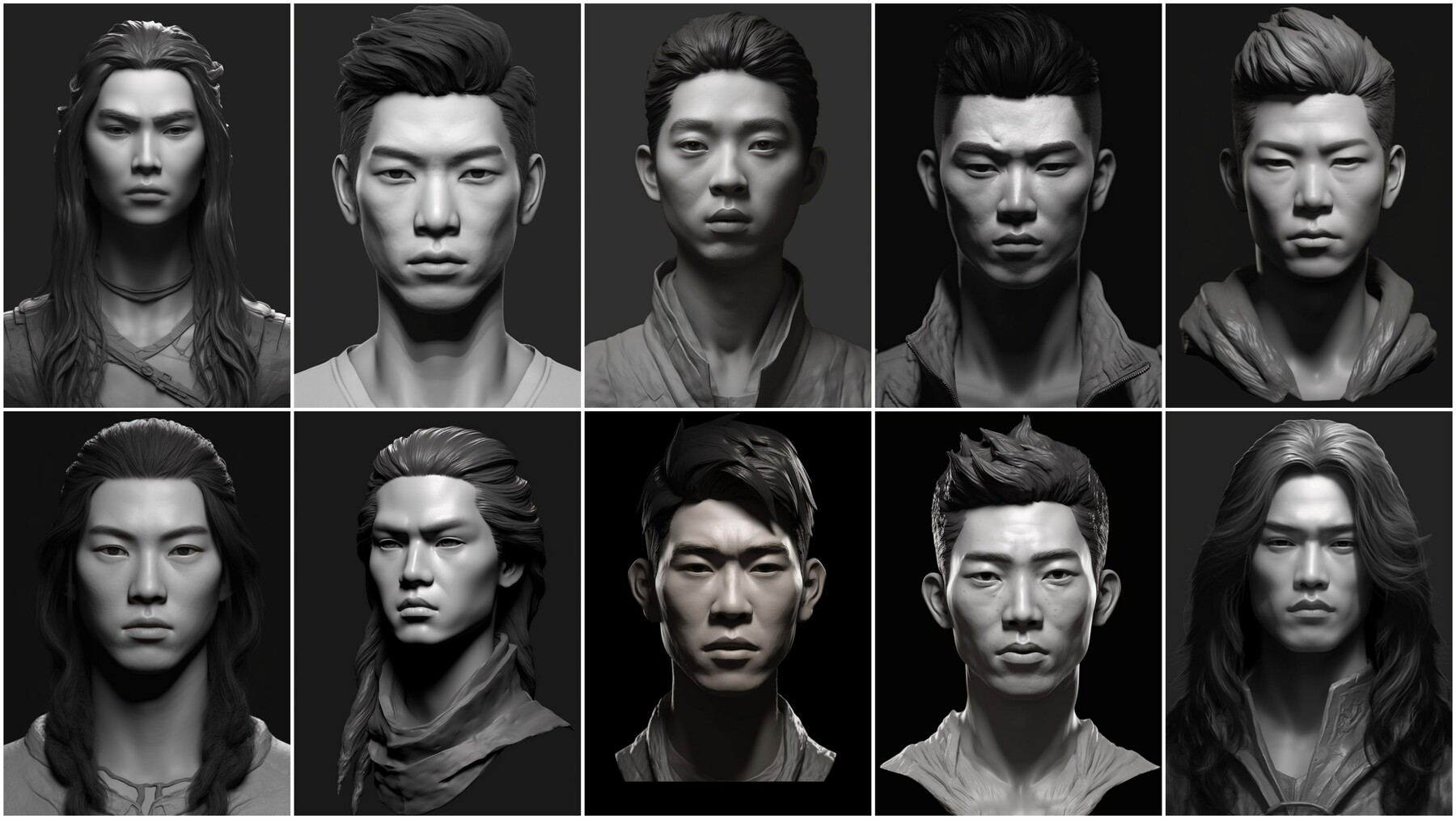 +200 Chinese Male Head Sculpt (4K)