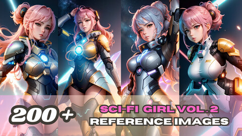 200 + Sci-fi girl VOL.02 Reference Images