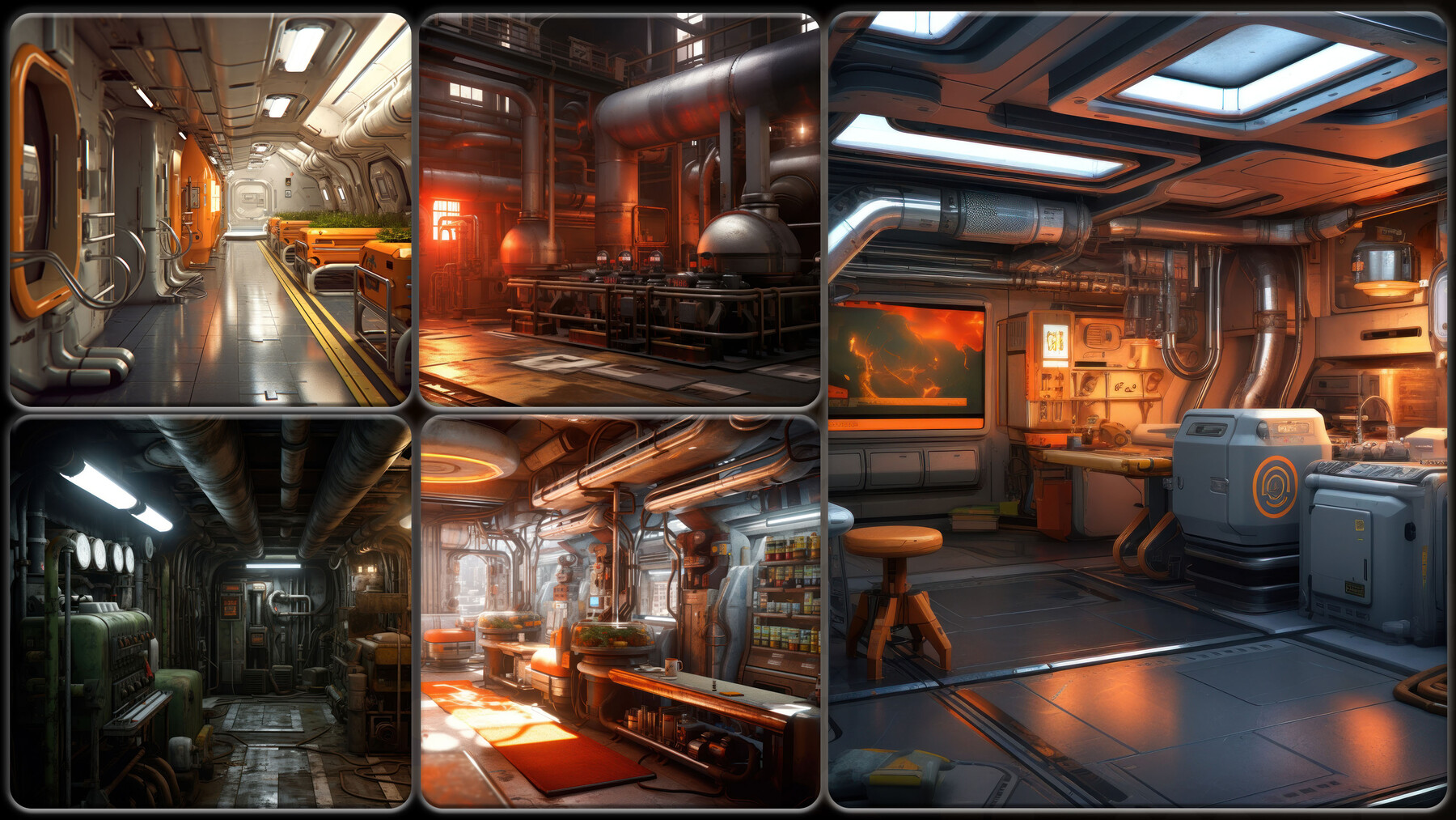 ArtStation - 210 Atompunk Environment - Interior Reference Pack | 4K ...