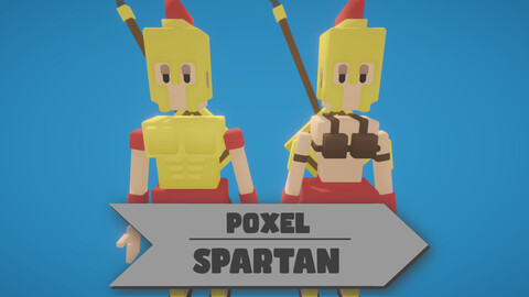 Poxel - Spartan Characters - Rigged