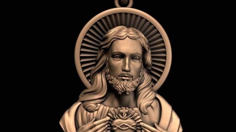 Jesus Christ pendant 3D-print model file