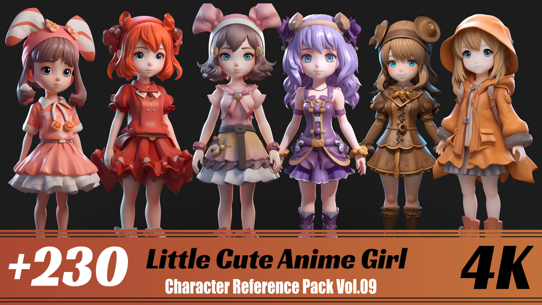 Anime Girls Pack, Characters