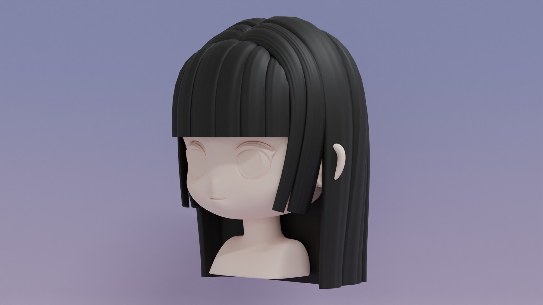 ArtStation - Chibi Female Hair Style 15