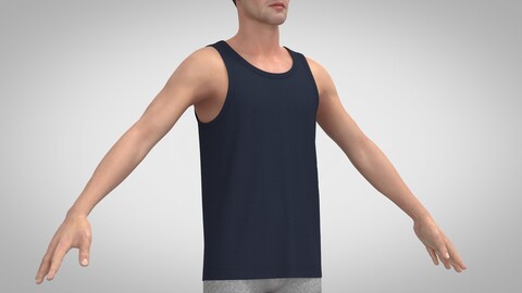 Tank Top, Marvelous Designer, Clo +obj, fbx