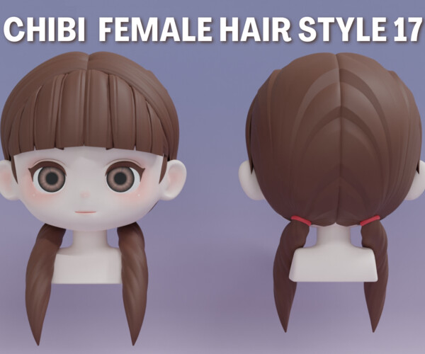 ArtStation - Chibi Female Hair Style 15