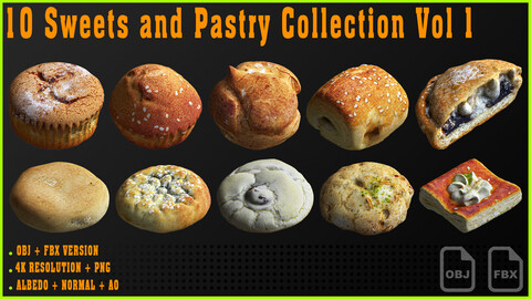 10 Sweets and Pastry Collection Vol 01