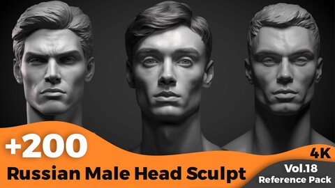 +200 Russian Male Head Sculpt (4K)