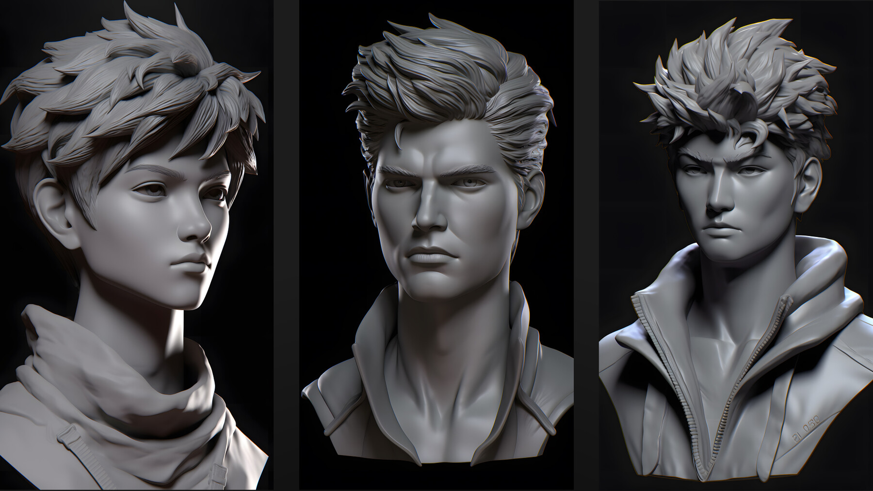 ArtStation - Zbrush face sculpt 1#