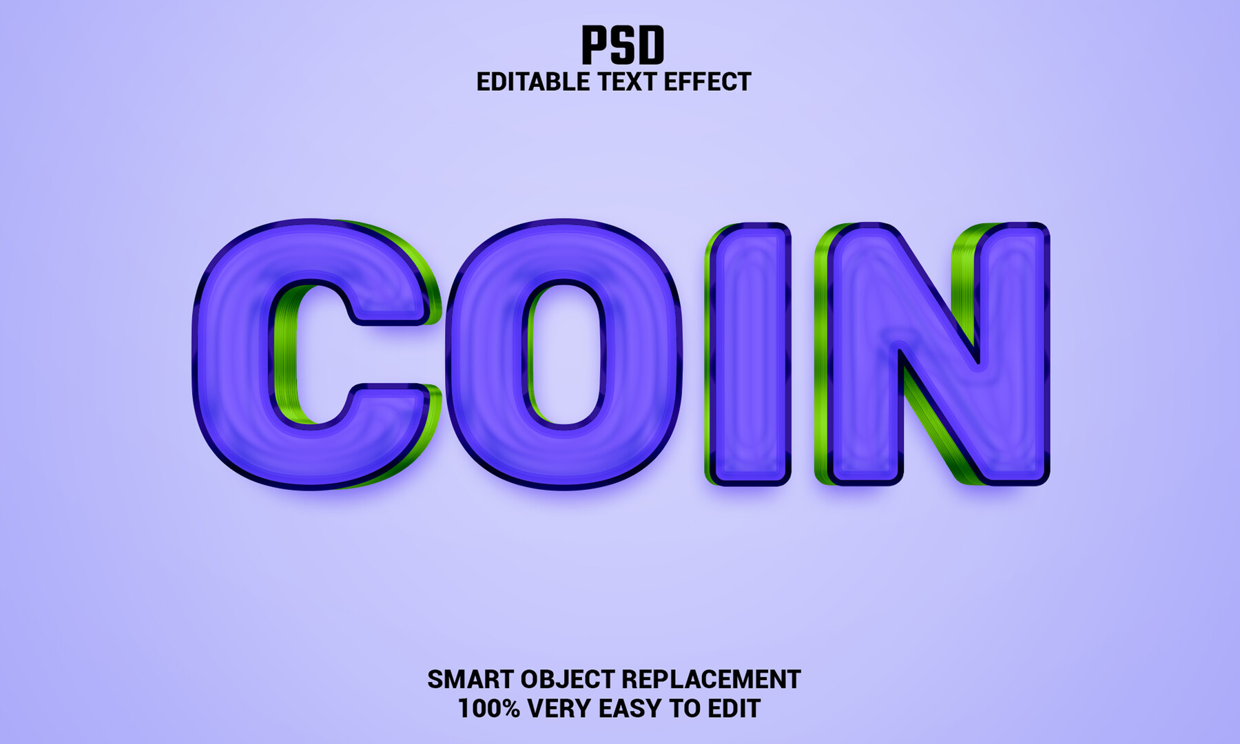 ArtStation - 3D Coin. PSD fully editable text effect. Layer style PSD