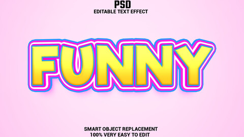 Free PSD  Funny game text effect