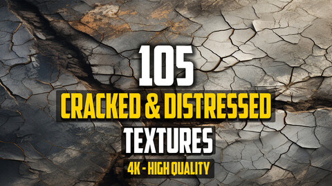 150 Cracked & Distressed Textures - High Quality - 4K