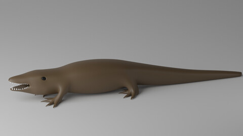 Cartoon Crocodile Alligator 3D model