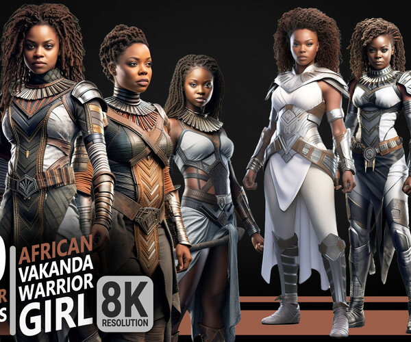 ArtStation - 380 African Vakanda Warrior Girl - Character References ...