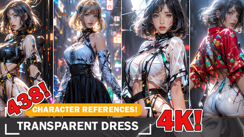 438!! New Futuristic Transparent Dress |4K Reference Images