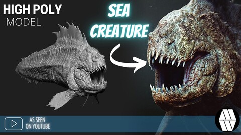ZBrush Model: Sea Creature High Poly ZTL & FBX