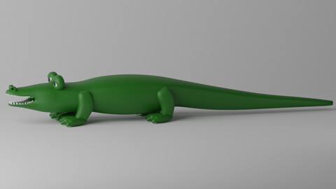 Cartoon Crocodile Alligator 1 3D model