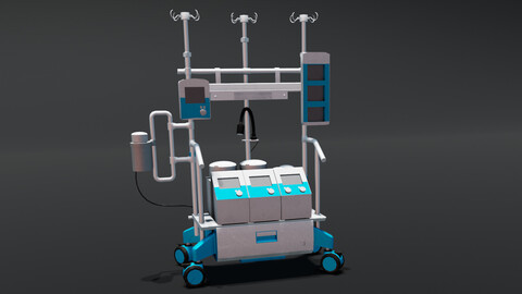 Hospital Heart lung Machine 3D model