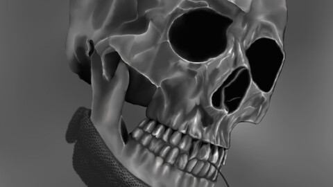 Skull 2D Digital Art by Balemsalm