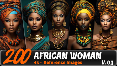 AFRICAN WOMAN VOL.03/ 4K/ Reference Image