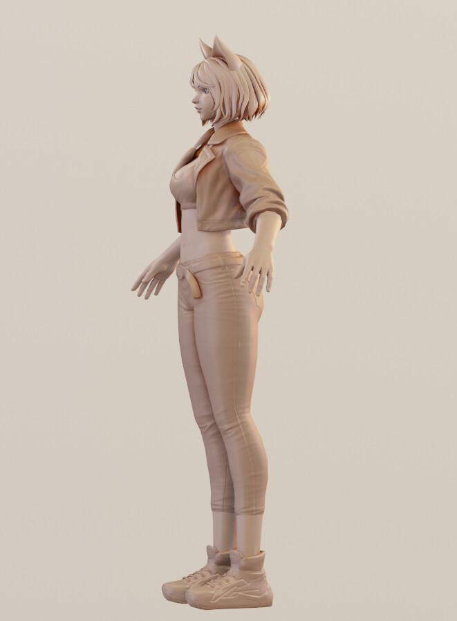 Artstation Female Base Mesh Game Assets