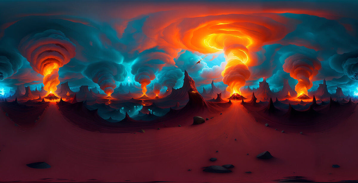 ArtStation - Skybox MEGA 100 Pack Cartoon Stylize Landscape Clouds sky ...