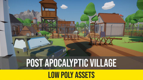 Low Poly Post Apocalyptic Village