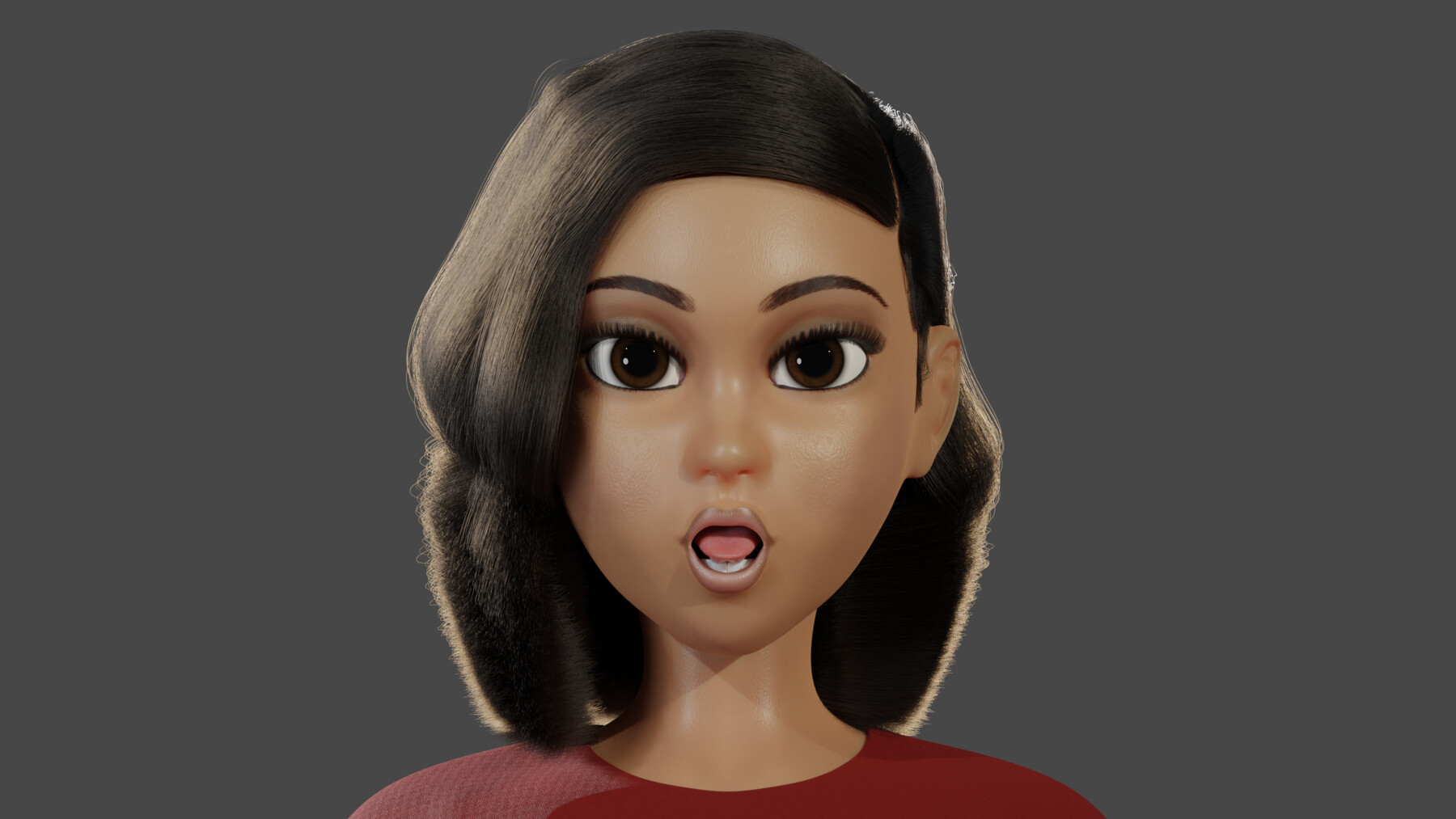 ArtStation - Rigged Cartoon Black Woman | Resources