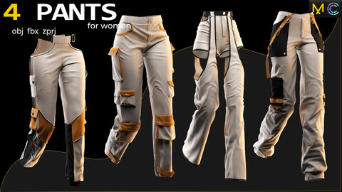 4 Pants (obj-fbx-zprj)