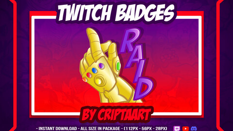 Twitch Emote | The Gauntlet Thanos | Raid Emote | Avengers | Stream Emote | Infinity Gems