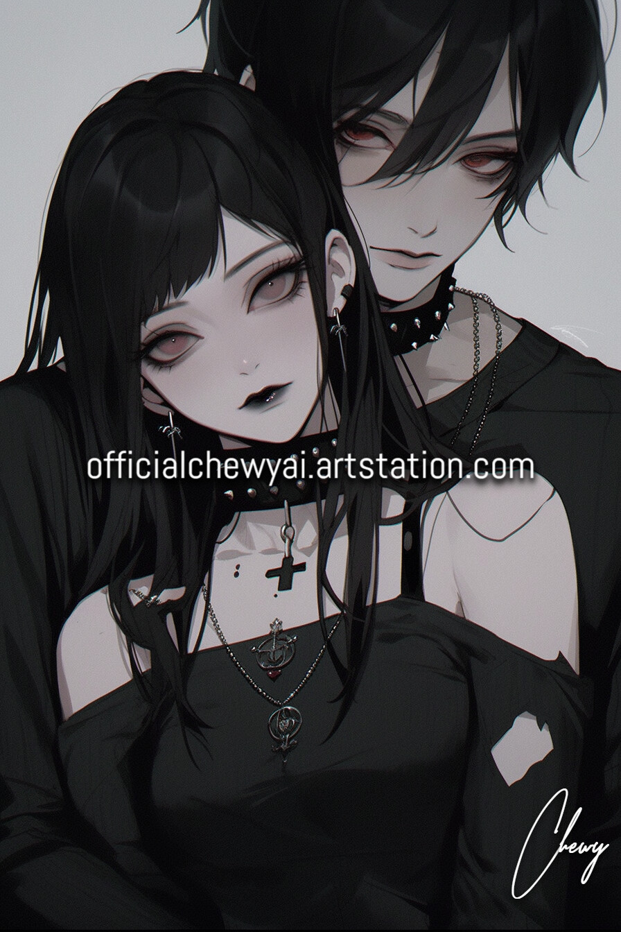 gothic anime couple - YouTube