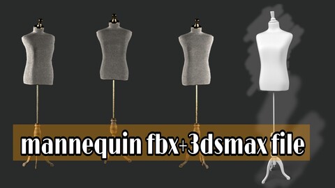 Mannequin with stands fbx/3dsmax file