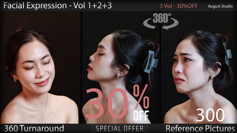 Facial Expression - Vol 01+02+03 - Bundle - Reference Pictures