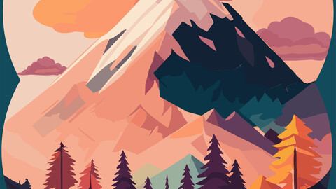 Mountain pic vector art