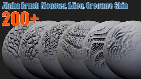 Alpha Brush Monster, Alien, Creature Skin Vol 01