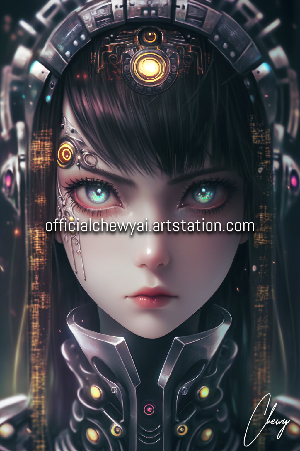 ArtStation - Various Robotic Girl Portraits (Part I) | Artworks