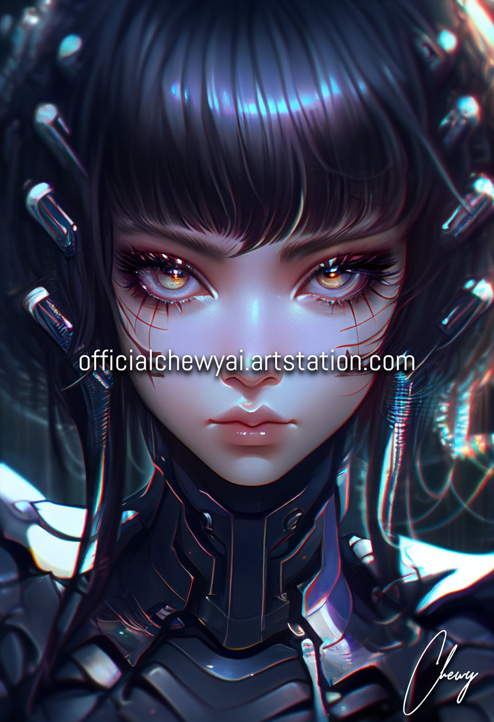 ArtStation - Various Robotic Girl Portraits (Part II) | Artworks