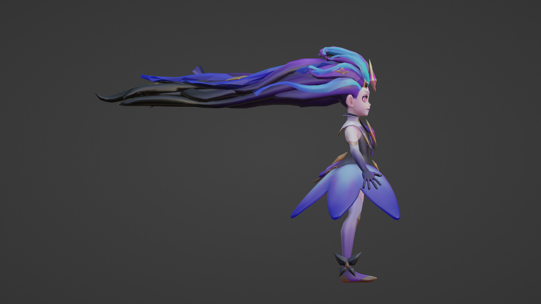 Artstation - League Of Legends - Star Guardian Zoe Rigged 