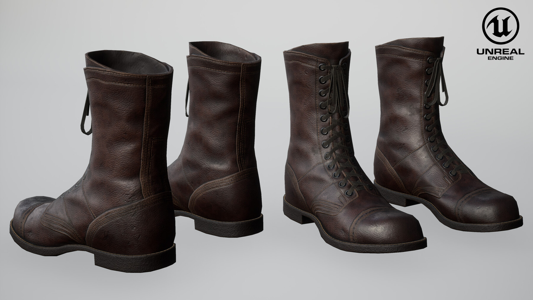 ArtStation - US WW2 Tactical Boots | Game Assets