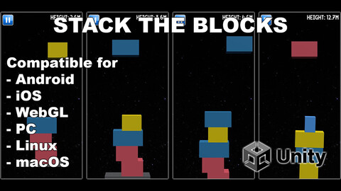 Stack The Blocks - Unity One Tap Game Source Code